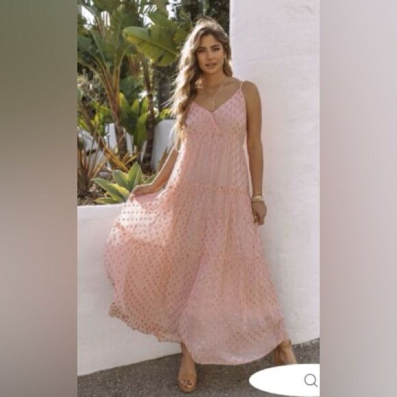 En Creme‎ Lara Lurex Garden Maxi Dress - Picture 4 of 7